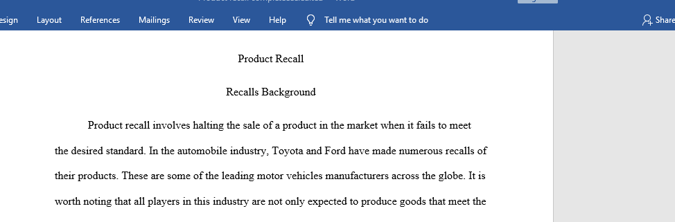 Product Recall