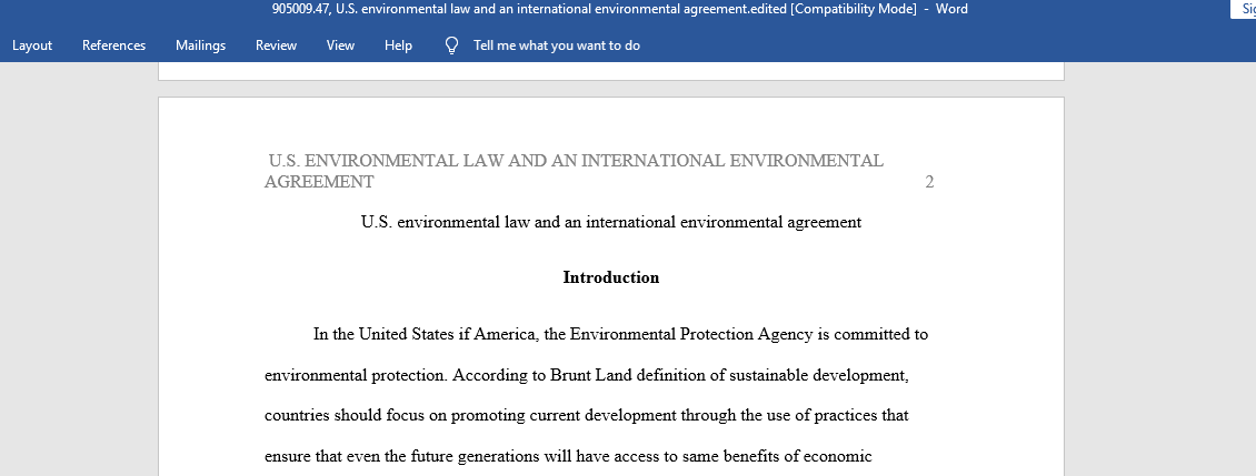 U.S. environmental law