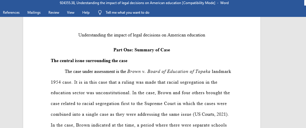 Understanding the impact of legal decisions on American education