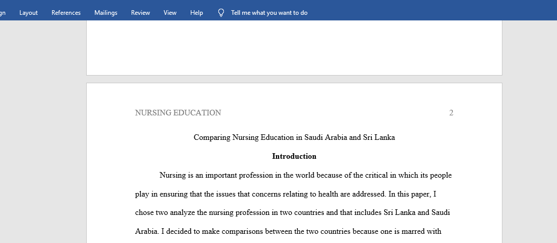 Comparing Nursing Education in Saudi Arabia and Sri Lanka