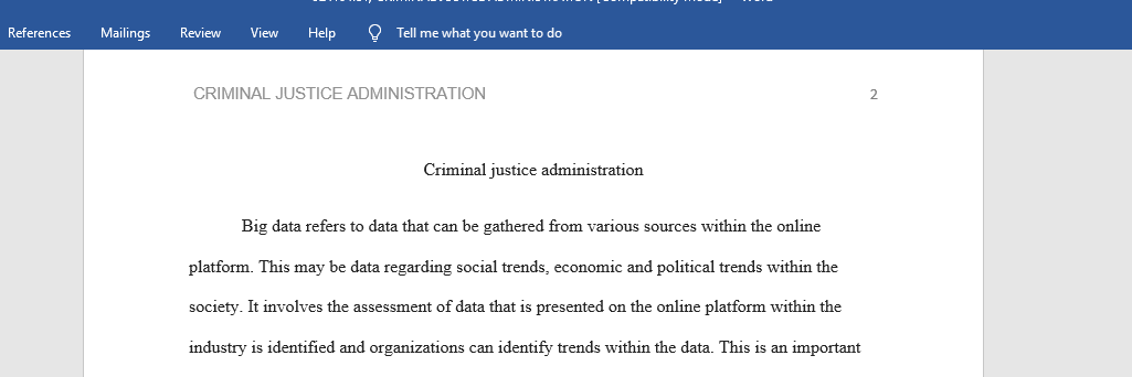 Criminal justice administration