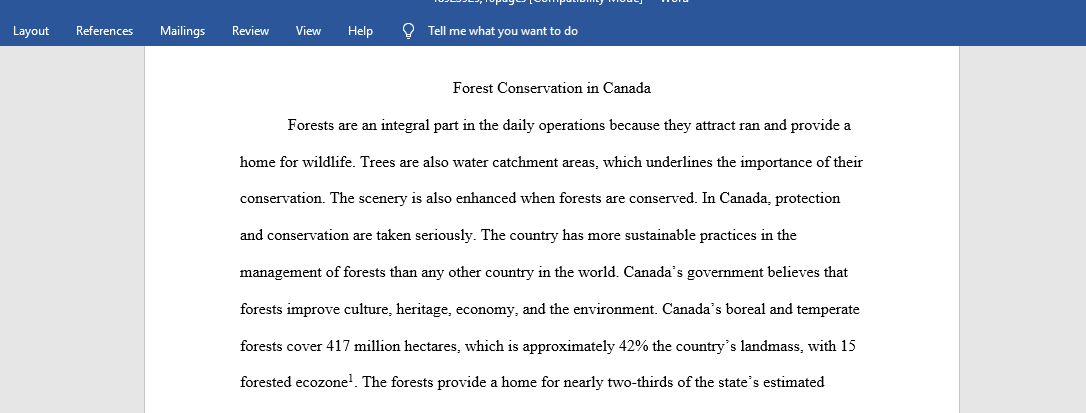 Forest Conservation in Canada