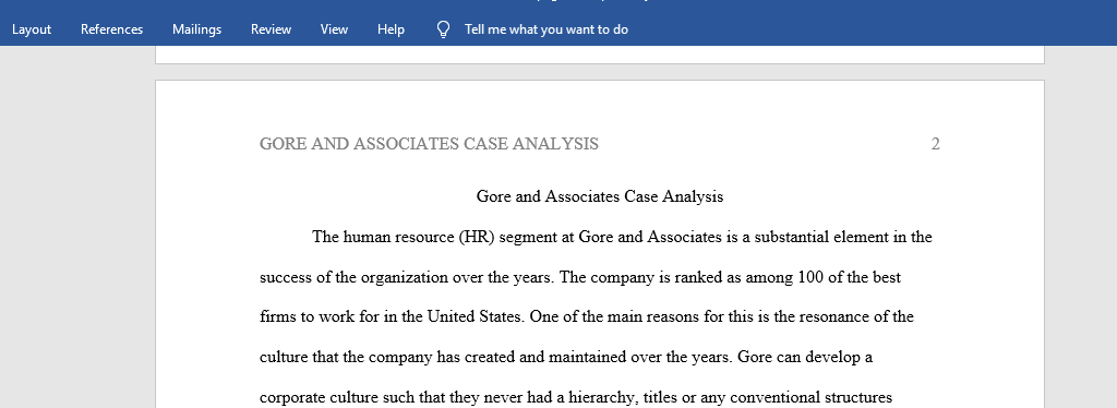 Gore and Associates Case Analysis