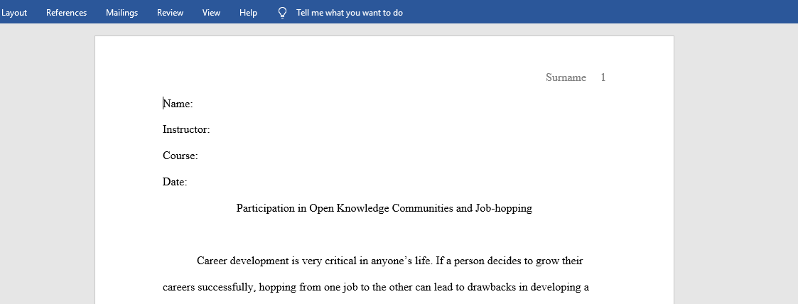 Participation in Open Knowledge Communities and Job-hopping
