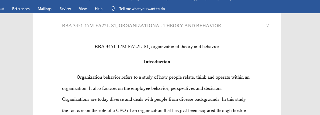 organizational theory and behavior 3