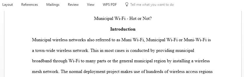 Case Study Municipal WiFi  Hot or Not.