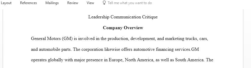 Complete a SWOT analysis for General Motors