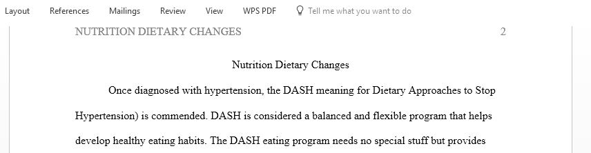 Describe a dietary change that you have learned about that has a beneficial effect on one of these diseases