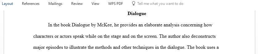 Dialogue by Robert McKee