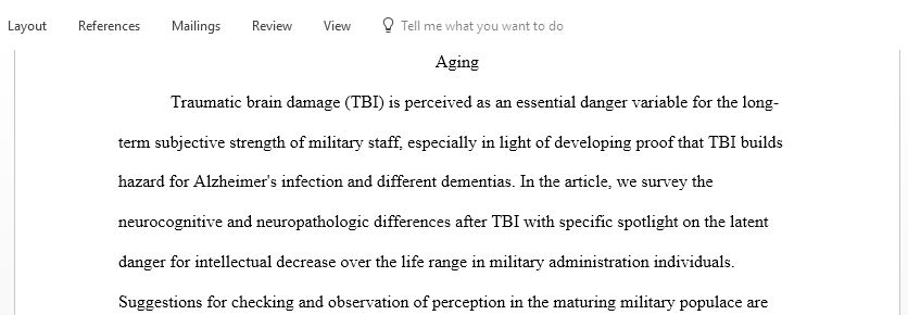 Discuss some of the factors that contribute to accelerated brain aging and greater potential for the development of dementia