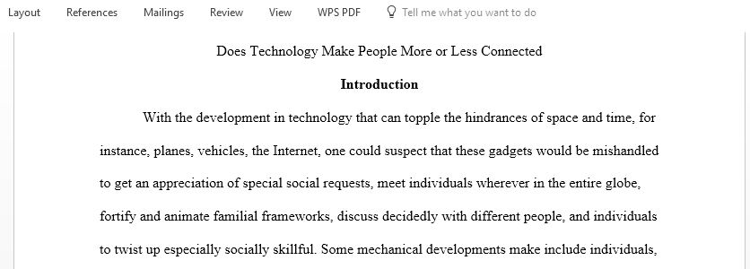 Does technology make people more or less connected