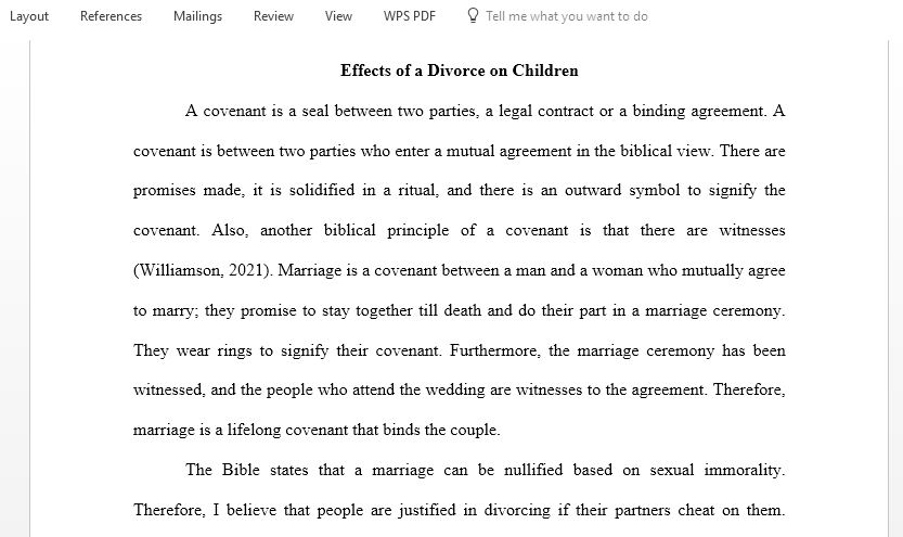 Effects a Divorce has on a child