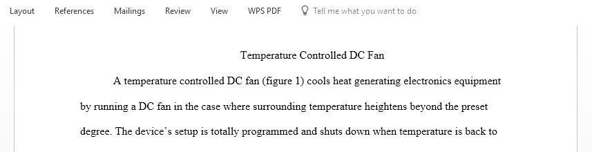 Explain how does the Temperature Controlled DC Fan circuit work