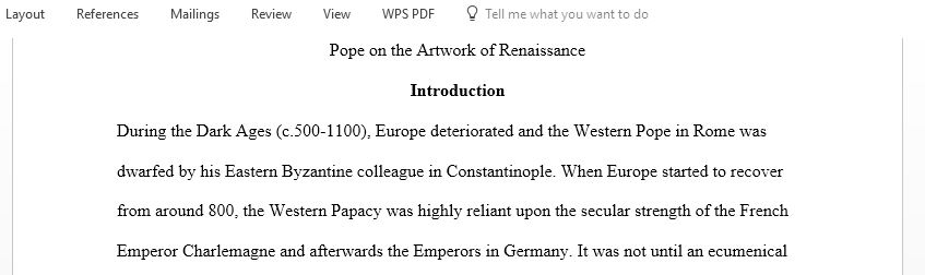 Explain the influence of the pope on the artwork of the Renaissance