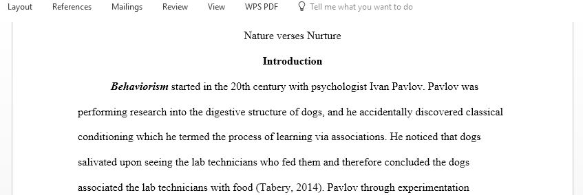 Explore the history of the Nature versus Nurture debate, looking at Behaviorism and Evolutionary Theory (Darwin) through a case study of Baby Genie