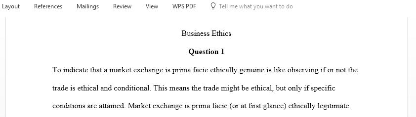 For this Introduction to the Business Ethics book case study, please read chapter 8 in the book, and then answer the following questions 