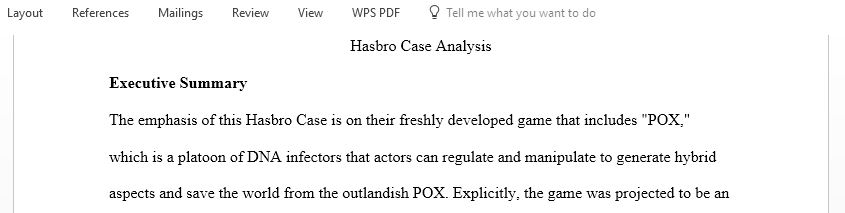 Hasbro Case Analysis