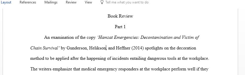 HazMat Emergencies Decontamination and Victim Chain of Survival