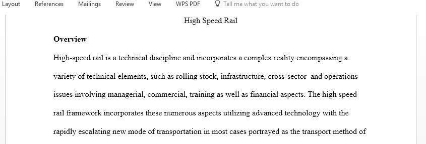 High Speed Rail in (United State)
