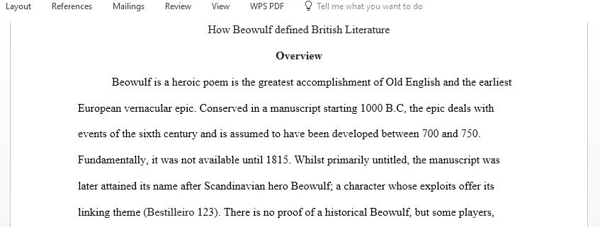 How Beowulf defined British Literature