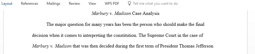 In Marbury v. Madison, describe and comment about both Jefferson’s approach and Madison’s logic, and weigh the options