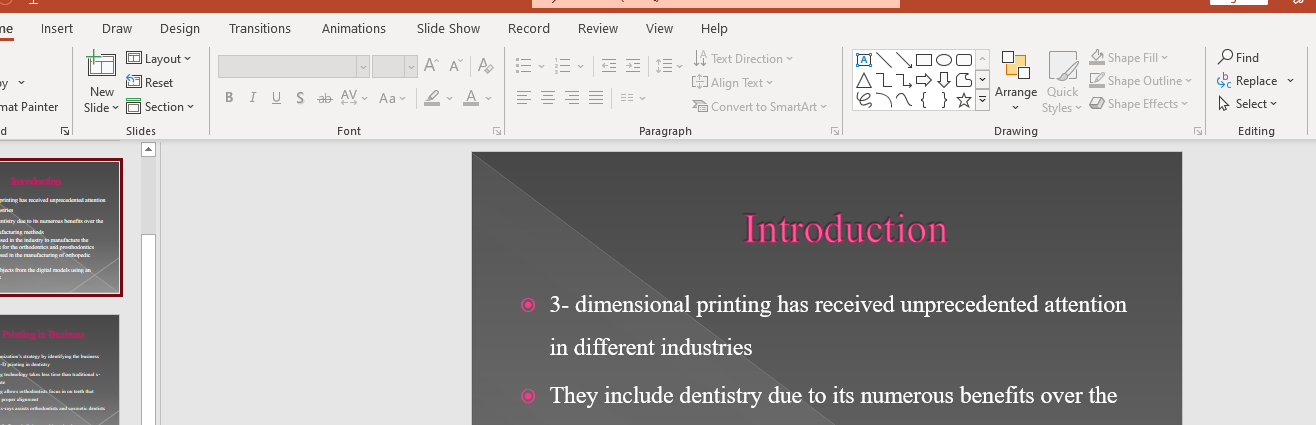 Integrating the 3-Dimensional Printing in the Dental Industry