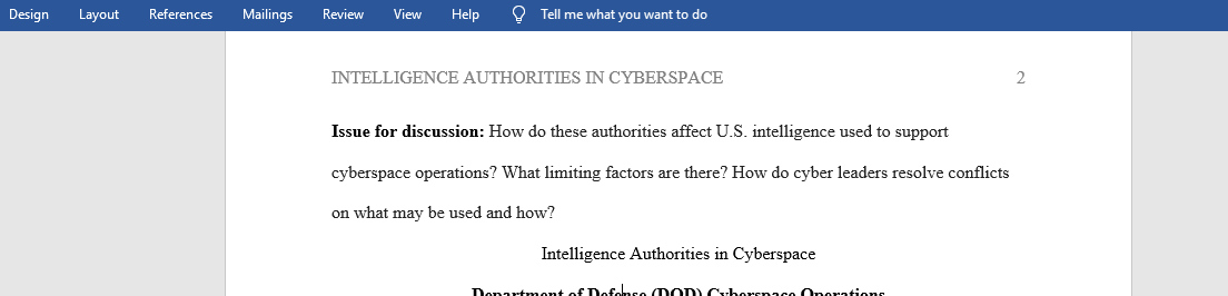 Intelligence Authorities in Cyberspace