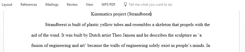 Kinematics project (Strandbeest)