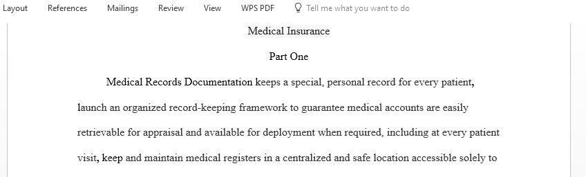 Medical Insurance An Integrated Claims Process Approach (6th ed.) and the Week One assignment Steps in the Medical Billing Process