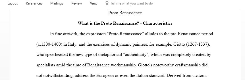 Museum project on Pronto Early and high Reneaissance Mannerism