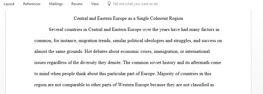 Predominantly discuss Central and Eastern Europe (CEE)