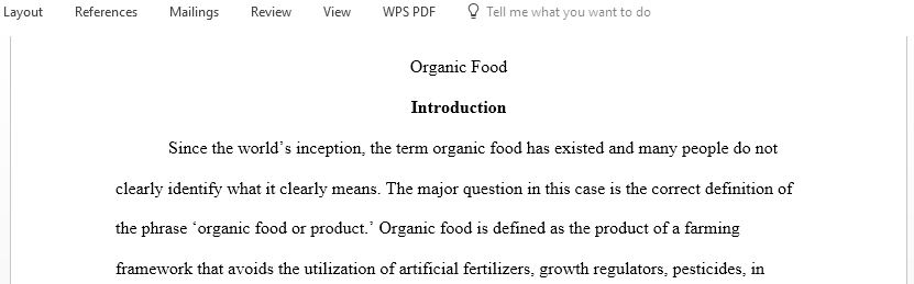 Research on Organic Food