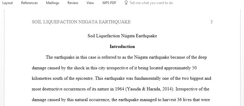 Soil Liquefaction Niigata earthquake