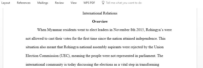 Students will locate a country specific current event and create four well-developed social, military, or economic policies to resolve an issue of concern