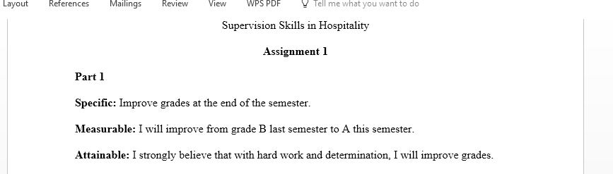 Supervision Skills in Hospitality