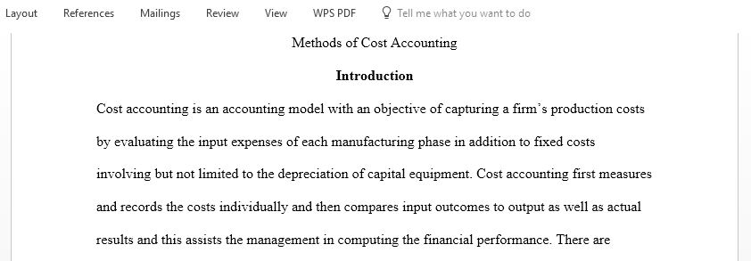 The Different Methods of Cost Accounting Absorption, Variable, Marginal Costing, and Activity Bases Accounting