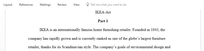 This assignment places you in the HR department in the headquarters of IKEA