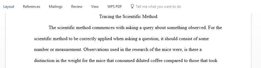 Trace the Scientific Method in a Primary Scientific Article