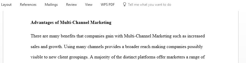 What are the benefits of multiple marketing channels
