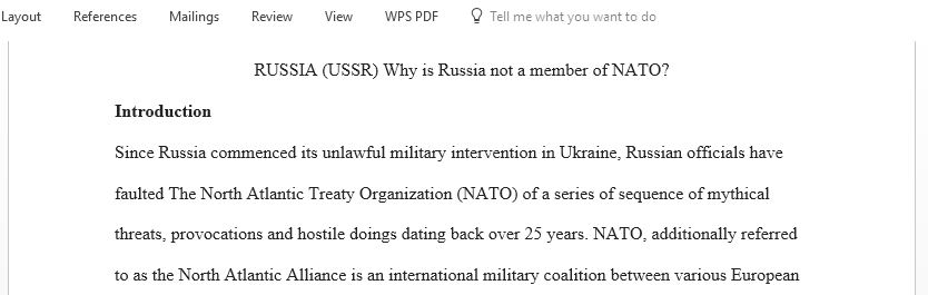 Why is Russia not a member of NATO
