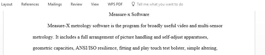 write a brief discussion on the software measure-x  