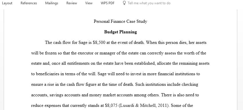 Analyze your assigned family’s financial situation and offer suggestions that would help reduce financial risk exposure and improve their current and future financial situations