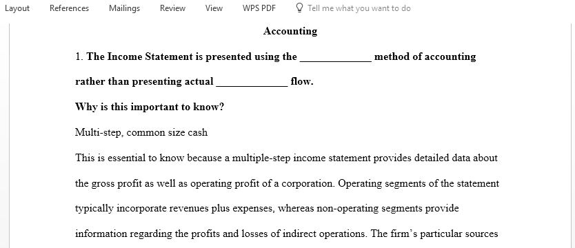 Answer the following five accounting questions and submit