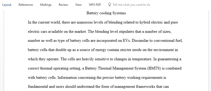 Battery cooling Systems