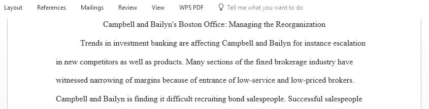 Campbell and Bailyn’s Boston Office Case Analysis