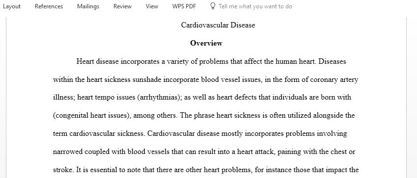 Cardiovascular Disease paper
