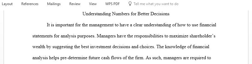 Chose a publicly-traded company and analyzed its financial statements