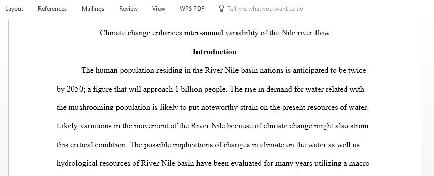 Climate change enhances inter-annual variability of the Nile river flow
