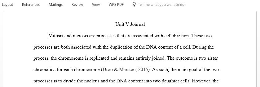 Compare and contrast mitosis and meiosis