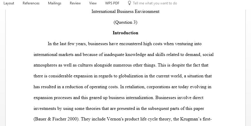 Critically review and apply concepts, terminology & theoretical models associated with international business policies and strategies